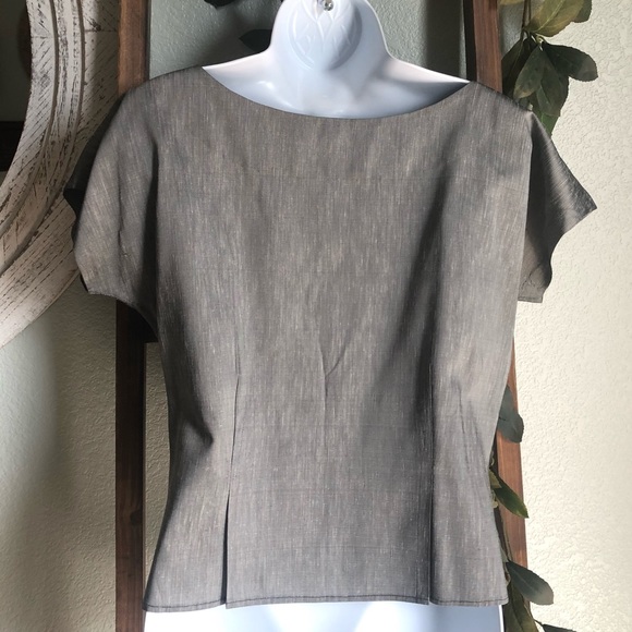 Vintage Galeries Lafayette Paris 1940s/50s Shantung or Doupioni Silk Blouse - Picture 6 of 11